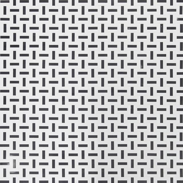 Black and White Faux Marble Mosaic Tiles — mosaic ghép nghệ thuật bằng đá marble đen & trắng