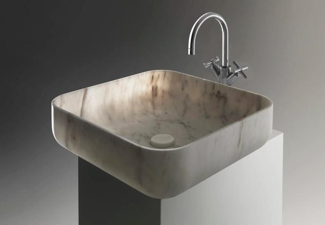 Lavabo đá dạng khối IV — nội thất đá Rochelle Stone