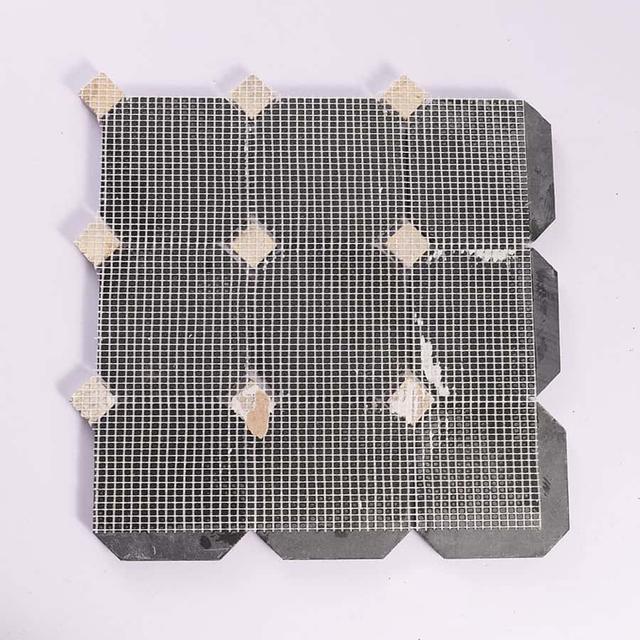 Black Octagon With Beige Square Accent Marble Tile Bathroom Mosaic — mosaic vuông bằng đá marble đen & beige