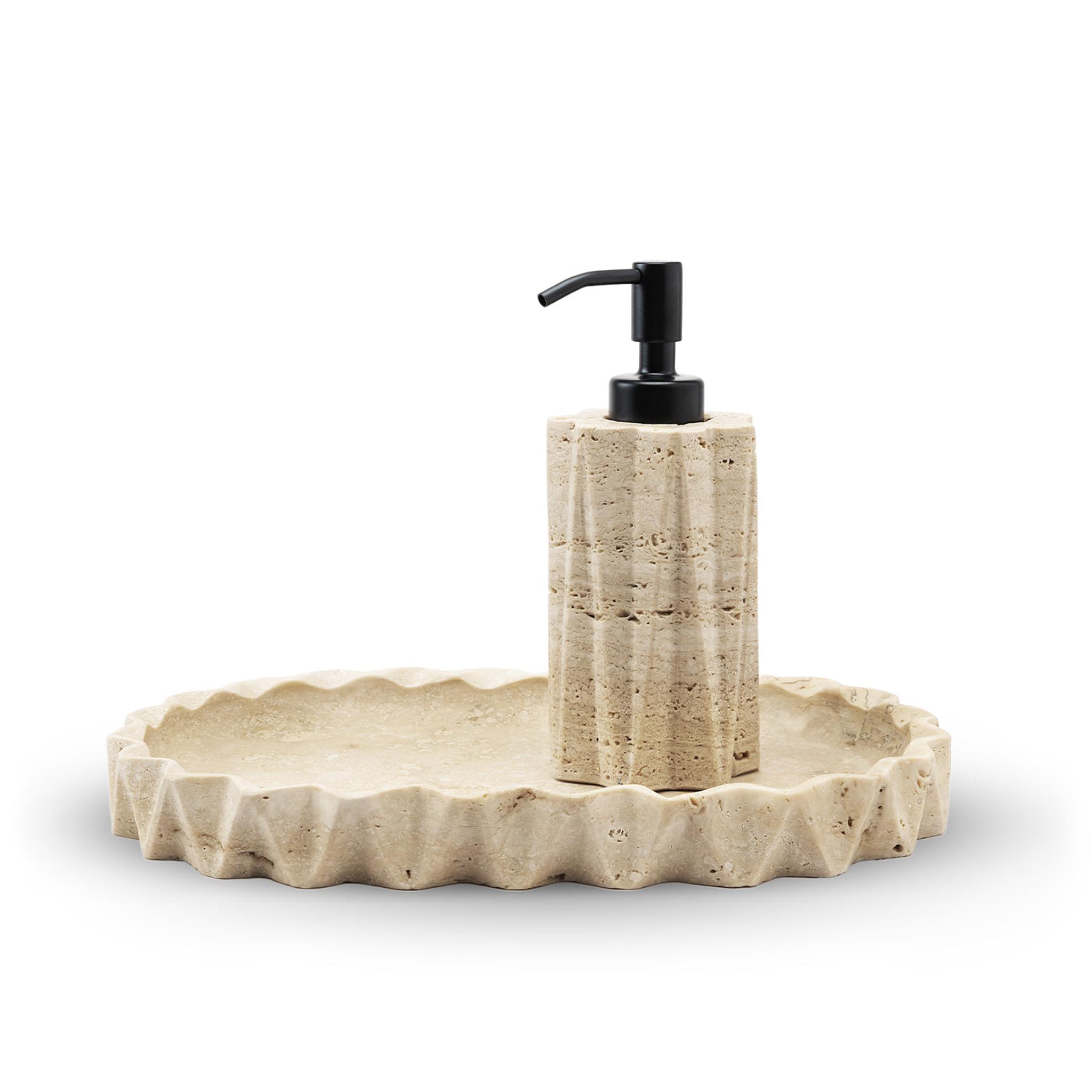 Khay đá oval đựng đồ — nội thất đá Rochelle