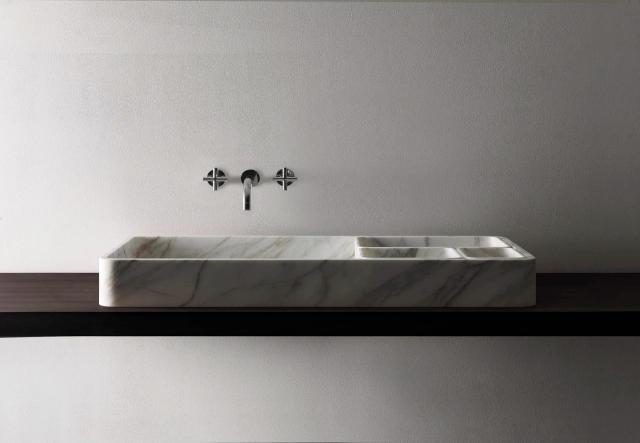 Lavabo Bento — nội thất đá Rochelle Stone