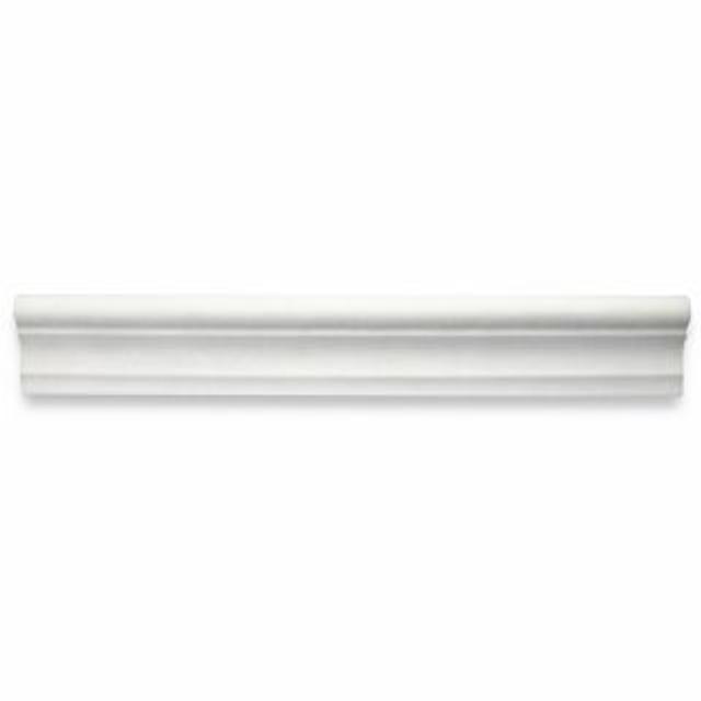 Phào chỉ đá Thassos Chair Rail (viền giữa tường) — bề mặt mài mờ (honed), Rochelle Stone
