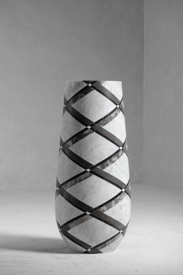 Bình đá trang trí V — nội thất đá Rochelle Stone