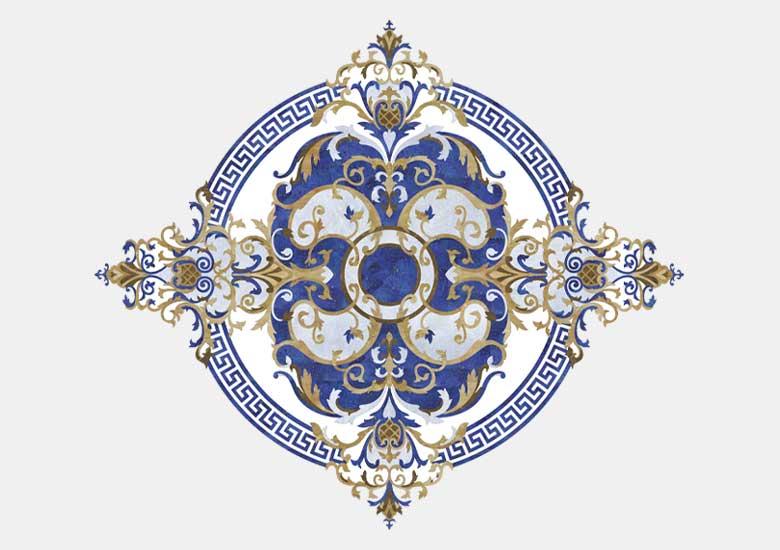 Hoa văn đá khảm marble Imperial — Rochelle Couture