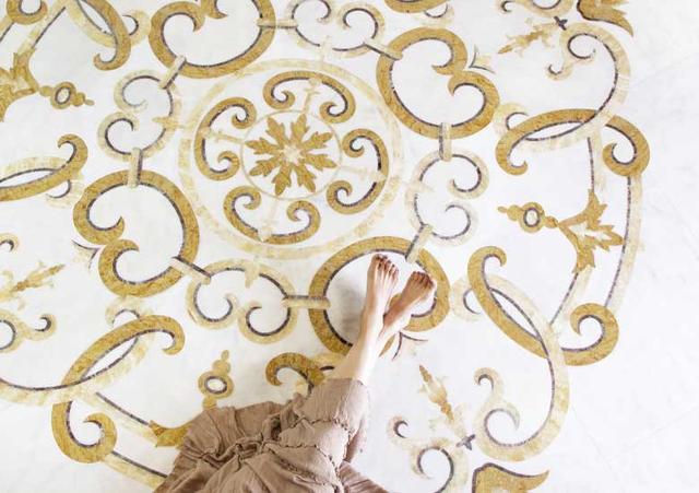 Hoa văn đá khảm marble Oro — Rochelle Stone