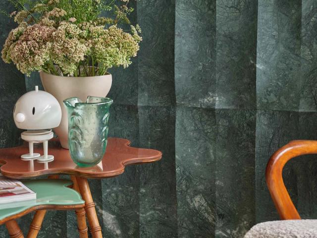 Vách đá 3D Palladio — bề mặt đá tự nhiên điêu khắc nổi khối, Lithos