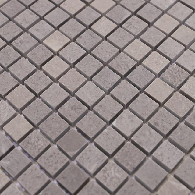 Small Gray Square Polished Marble Mosaic Tiles — mosaic vuông bằng đá marble xám