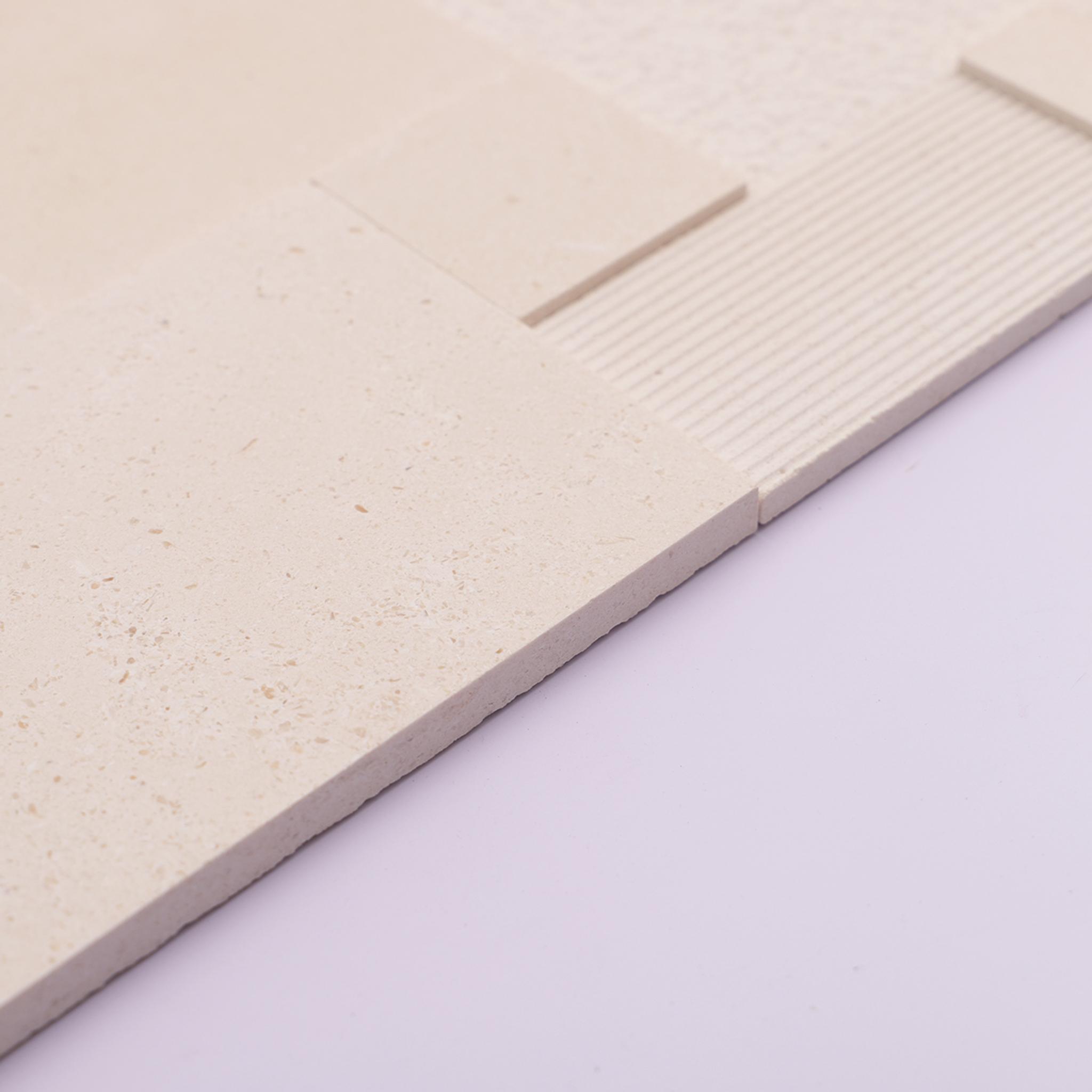 3D Beige Square Seamless Connection Marble Tile — mosaic vuông bằng đá marble beige