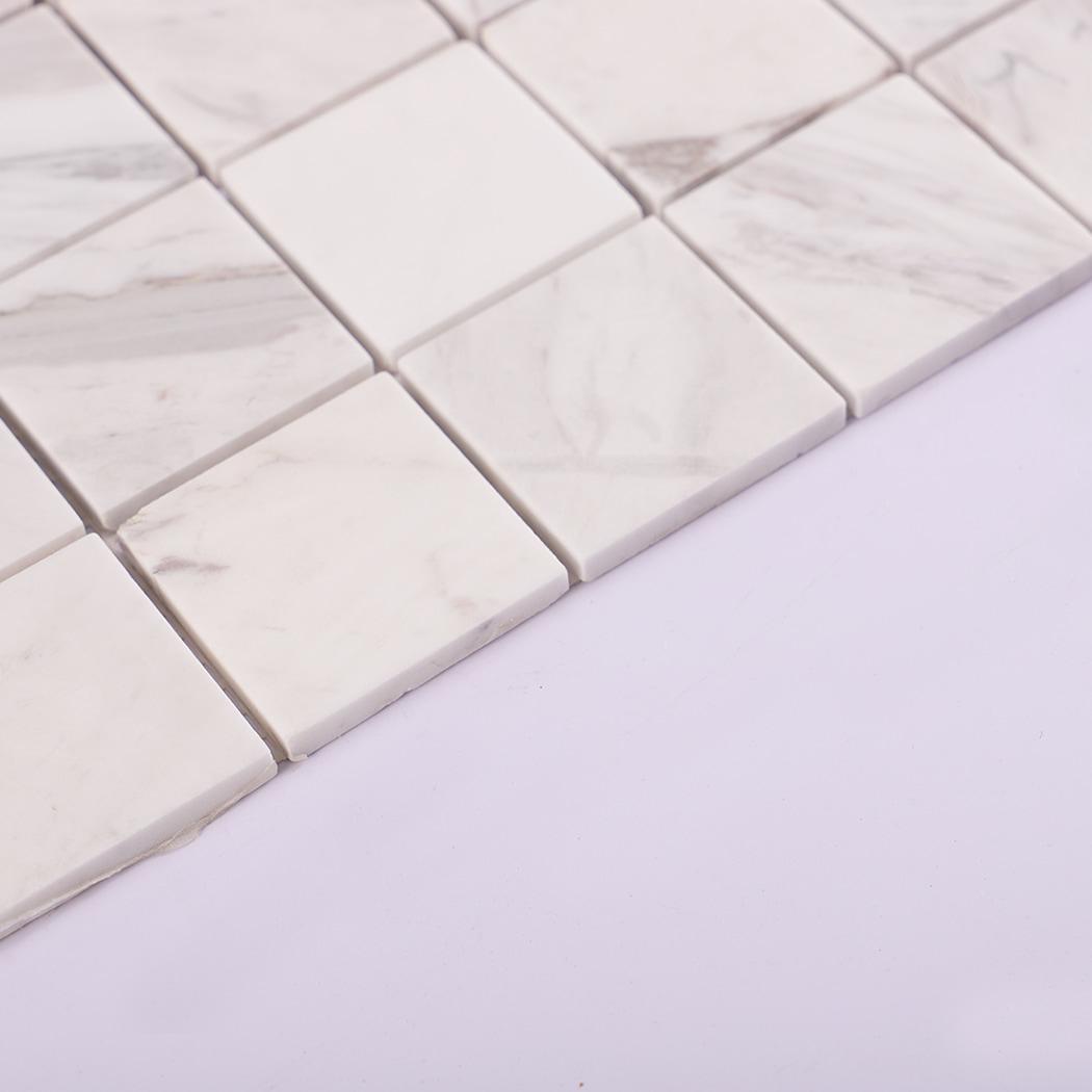 Jazz White Natural Marble Square Mosaic Tile — mosaic vuông bằng đá marble trắng