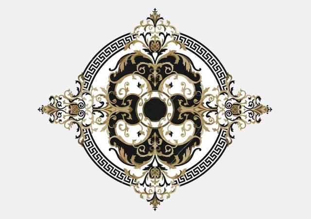 Hoa văn đá khảm marble Noir — Rochelle Stone