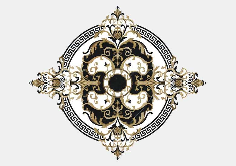 Hoa văn đá khảm marble Noir — Rochelle Couture
