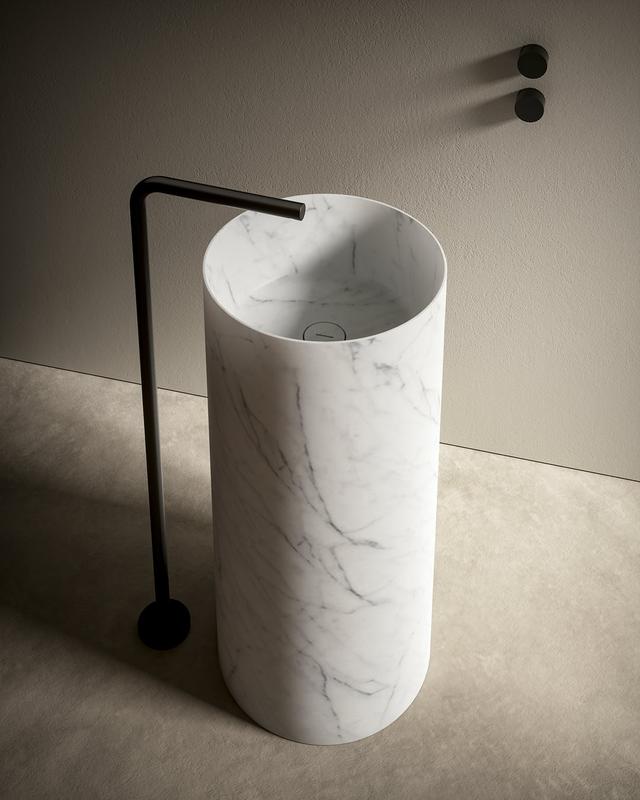 Lavabo Breeze Stone đặt sàn — lavabo đá tự nhiên Rochelle