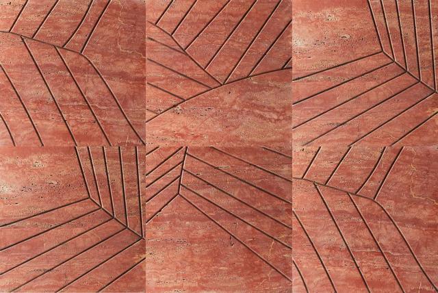 Vách đá 3D Folium — bề mặt marble điêu khắc nổi khối, Kreoo