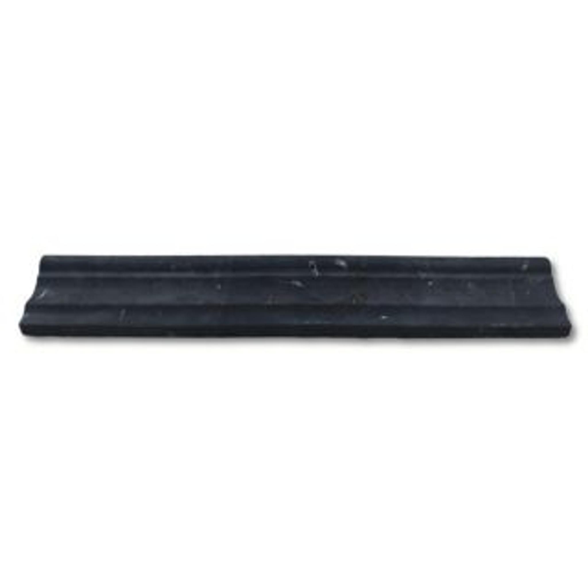 Phào chỉ đá Nero Marquina Chair Rail (viền giữa tường) — bề mặt mài mờ (honed), Rochelle Couture