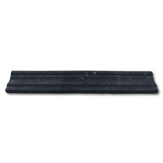 Phào chỉ đá Nero Marquina Chair Rail (viền giữa tường) — bề mặt mài mờ (honed), Rochelle Couture