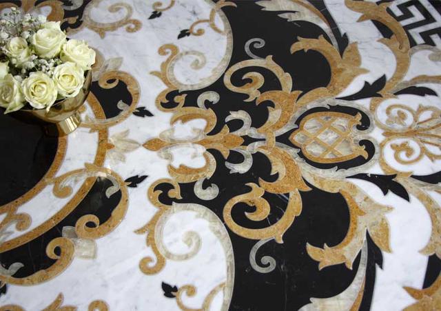 Hoa văn đá khảm marble Noir — Rochelle Stone