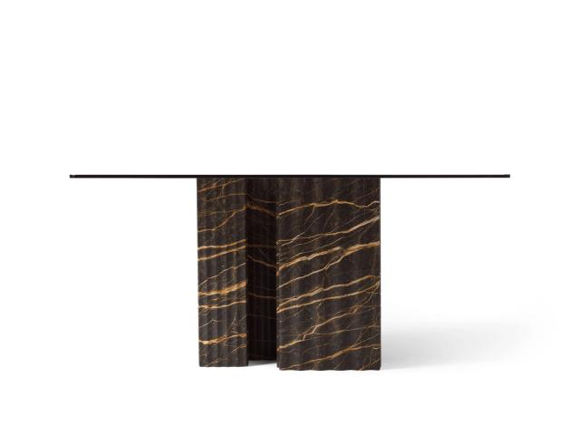 Bàn ăn đá sọc dọc II — nội thất đá Rochelle Stone