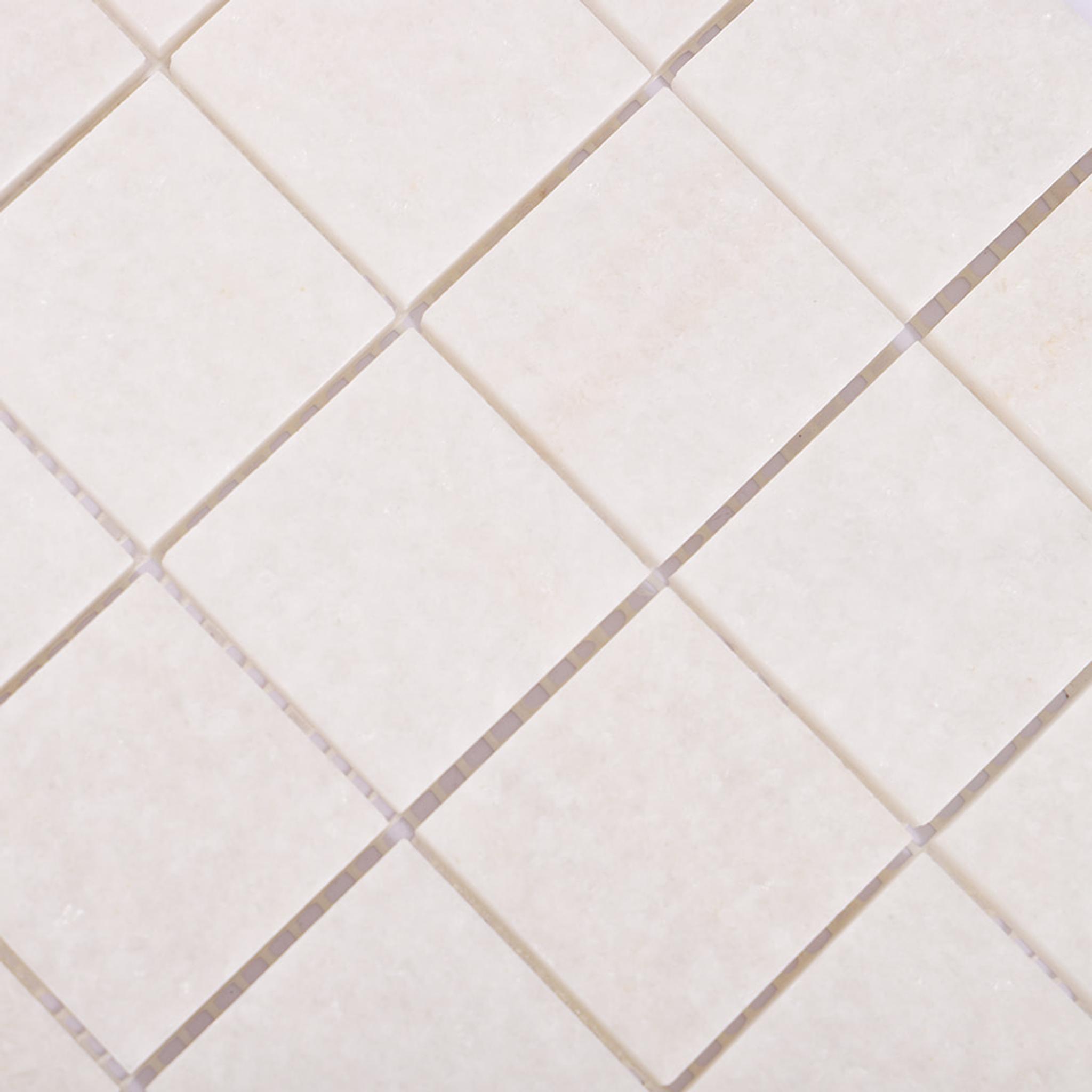 White Square Marble Mosaic Tile 2 x 2 Inch — mosaic vuông bằng đá marble trắng