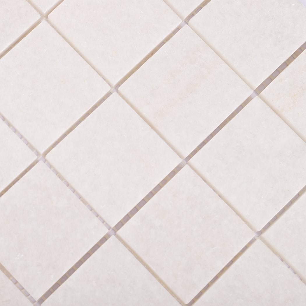 White Square Marble Mosaic Tile 2 x 2 Inch — mosaic vuông bằng đá marble trắng