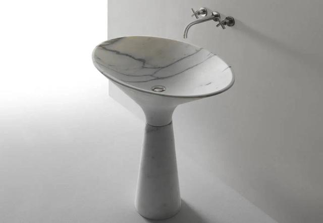 Lavabo đá nguyên khối II — nội thất đá Rochelle Stone