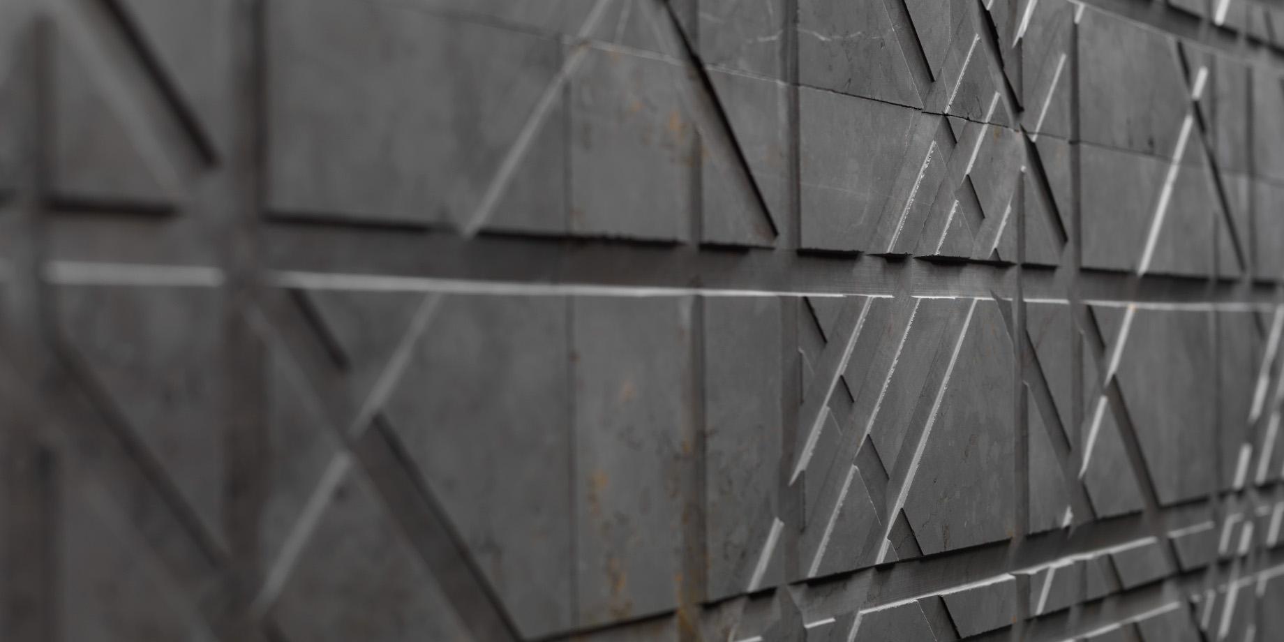 Vách đá 3D Tartan — bề mặt đá tự nhiên điêu khắc nổi khối, Lithos