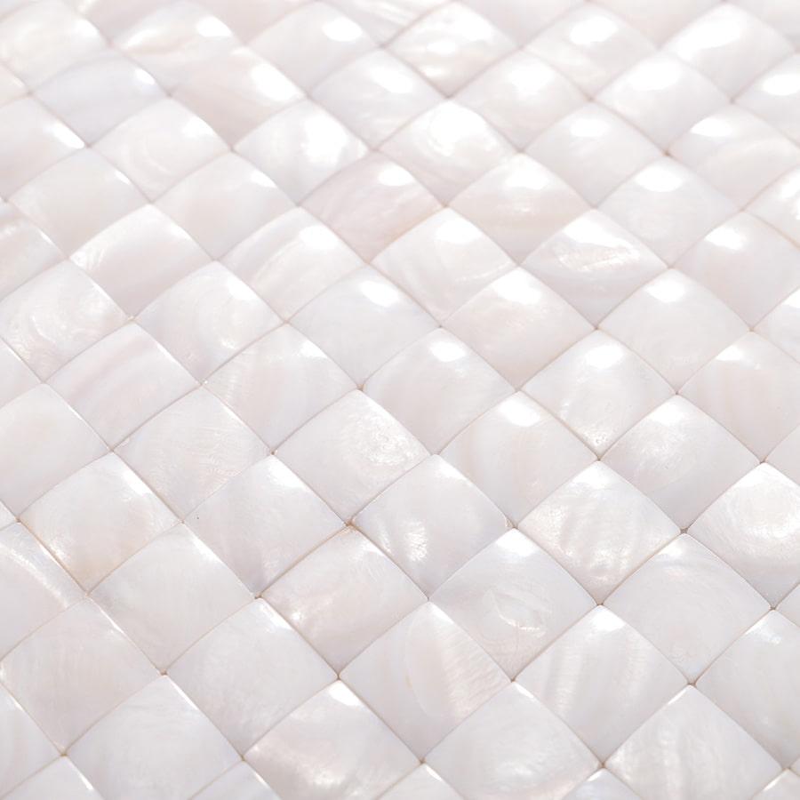 3D Natural Shell Square Mosaic Tile Backsplash Wall — mosaic vuông bằng xà cừ tự nhiên