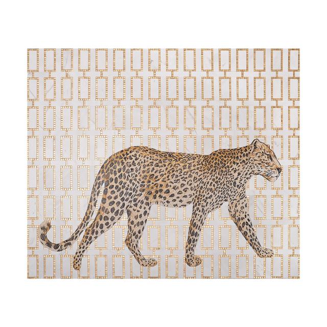 Leopard Mosaic Tile Art — mosaic ghép nghệ thuật bằng đá marble tự nhiên