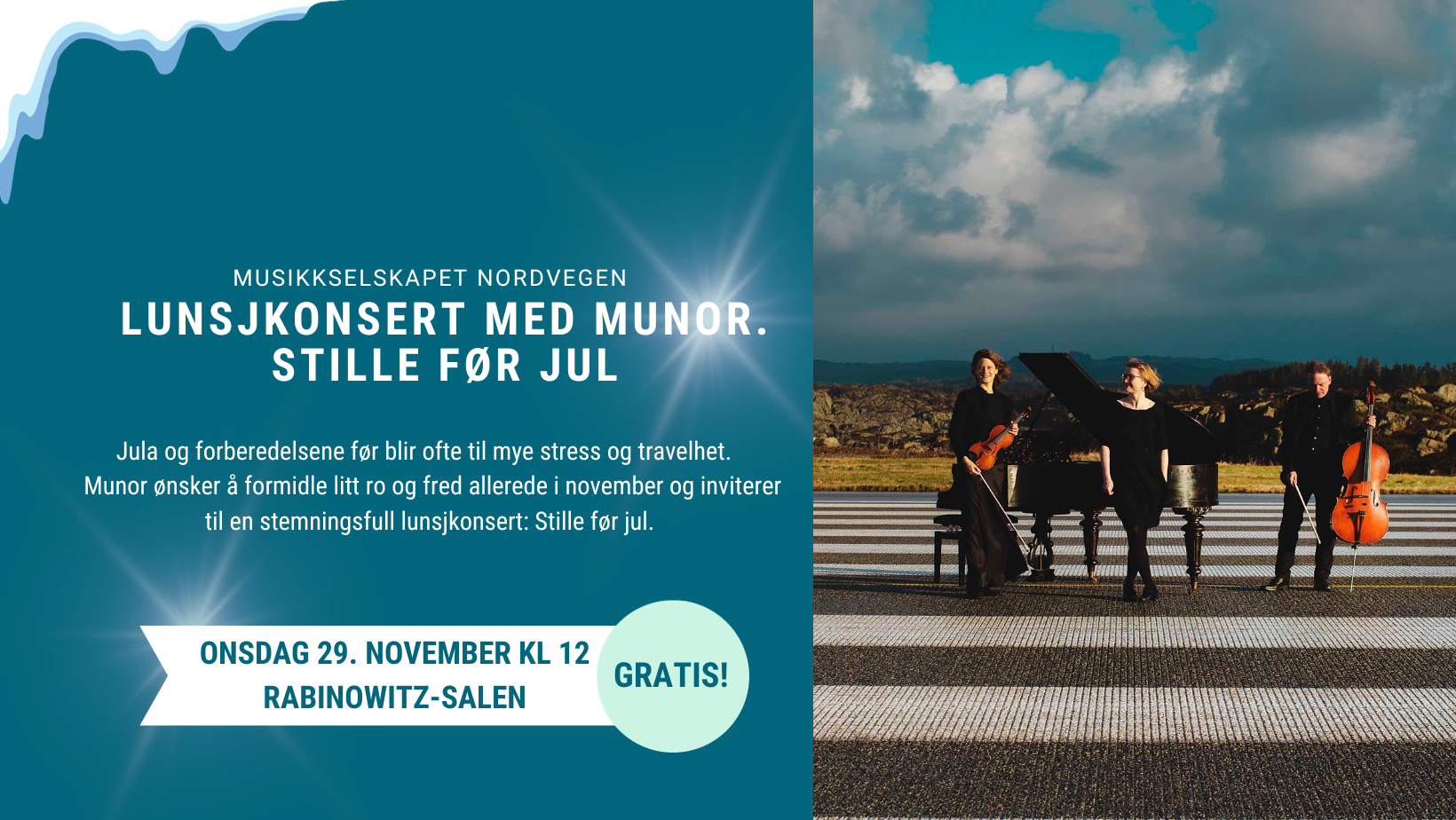 Lunsjkonsert med Munor: Stille før jul | 29. nov. 12:00 | Haugesund ...