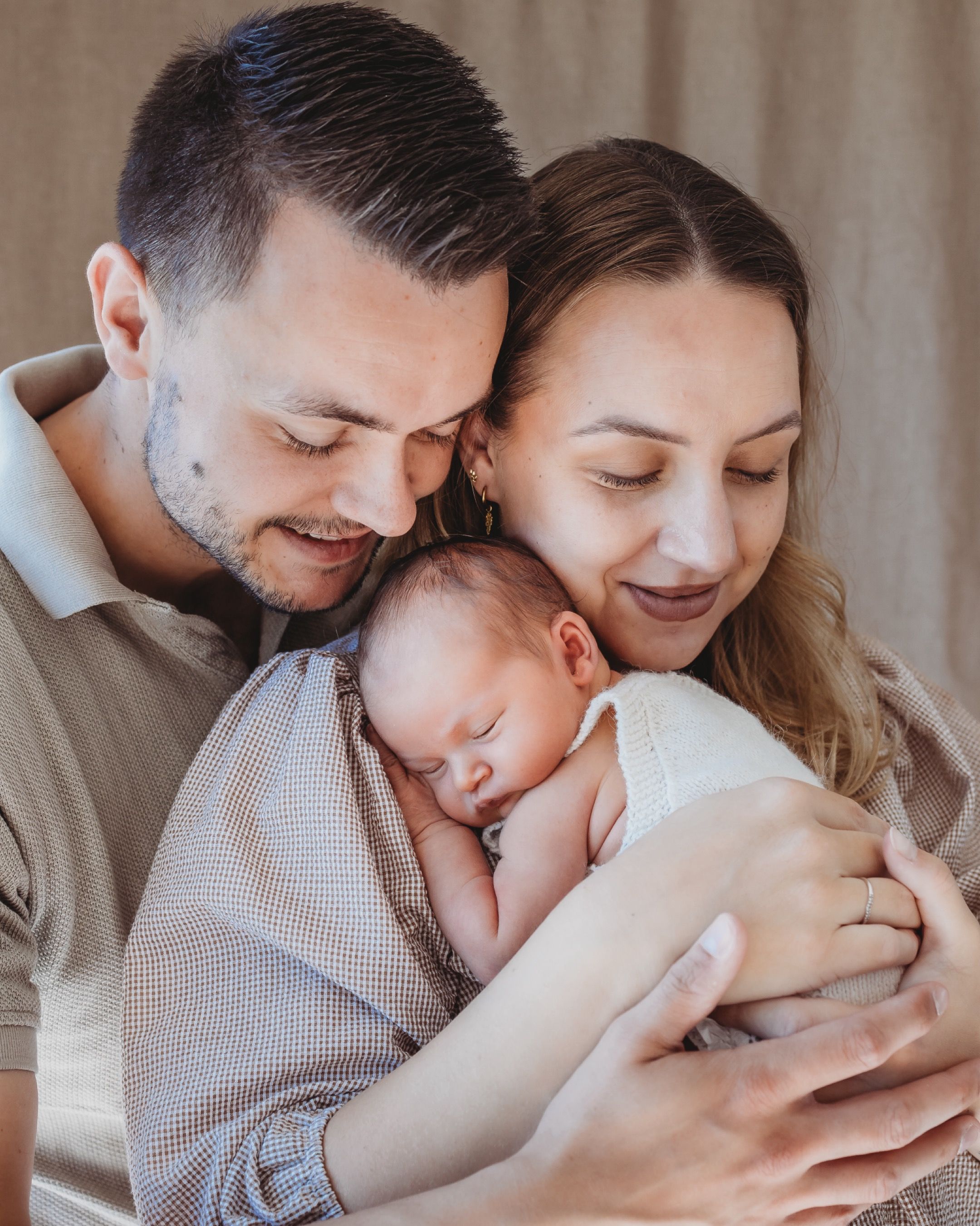 Baby billeder - Otto med mor og far
