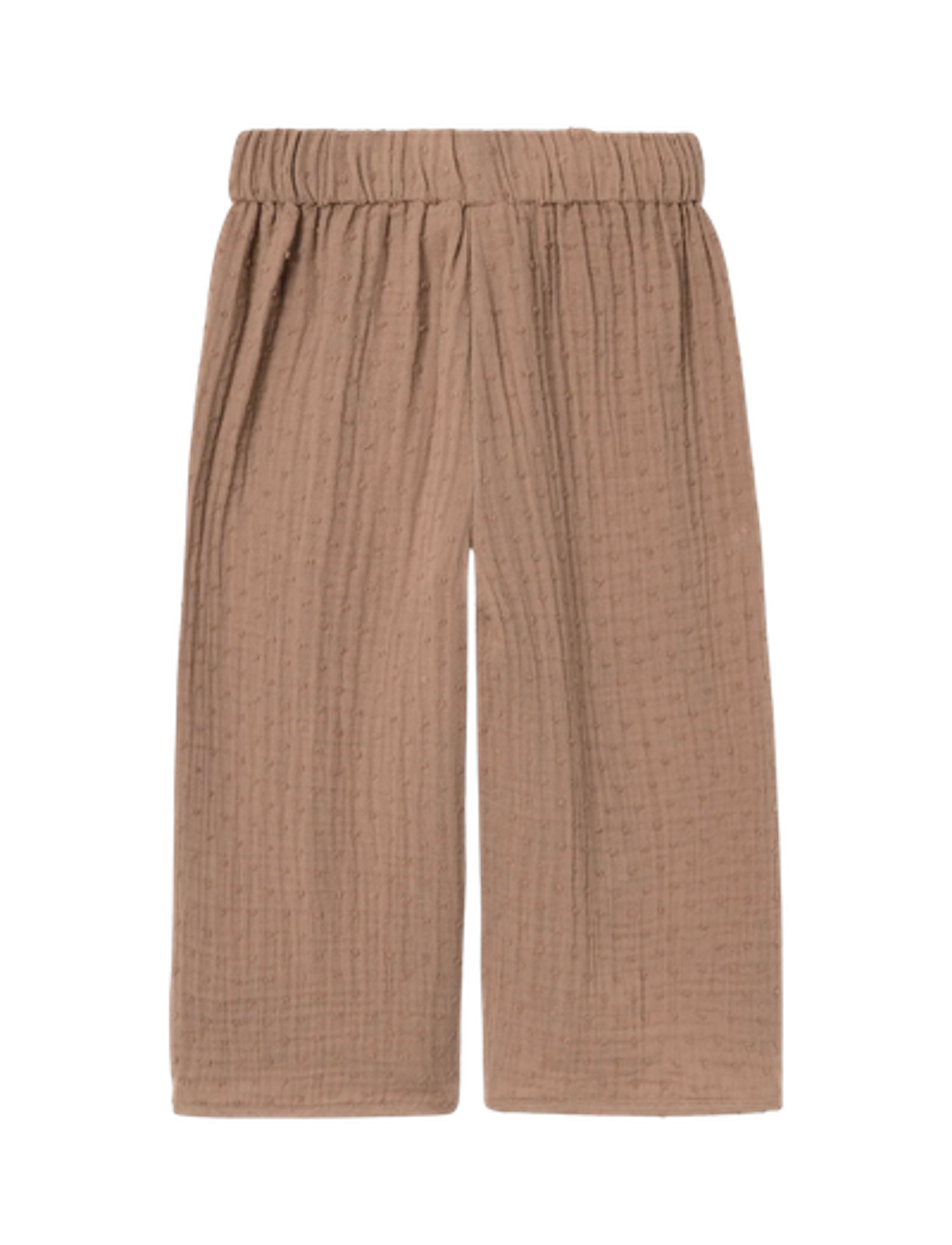 Beige strukturerede vide bukser/shorts
