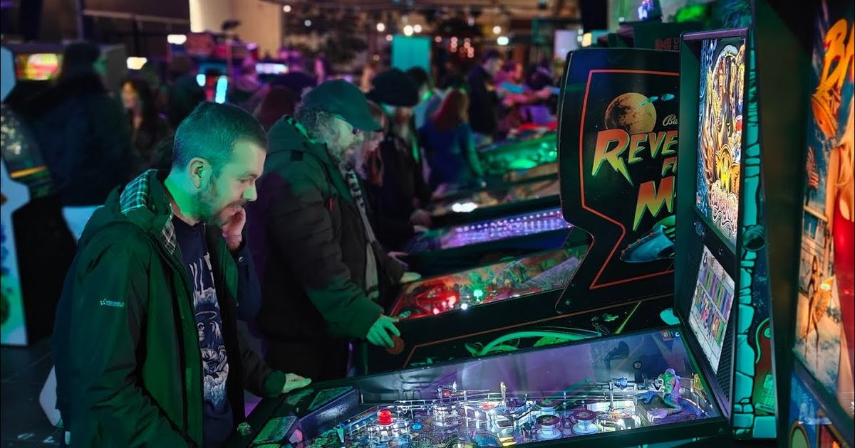 Retro arcade machines at Base Arcade in Banana Block