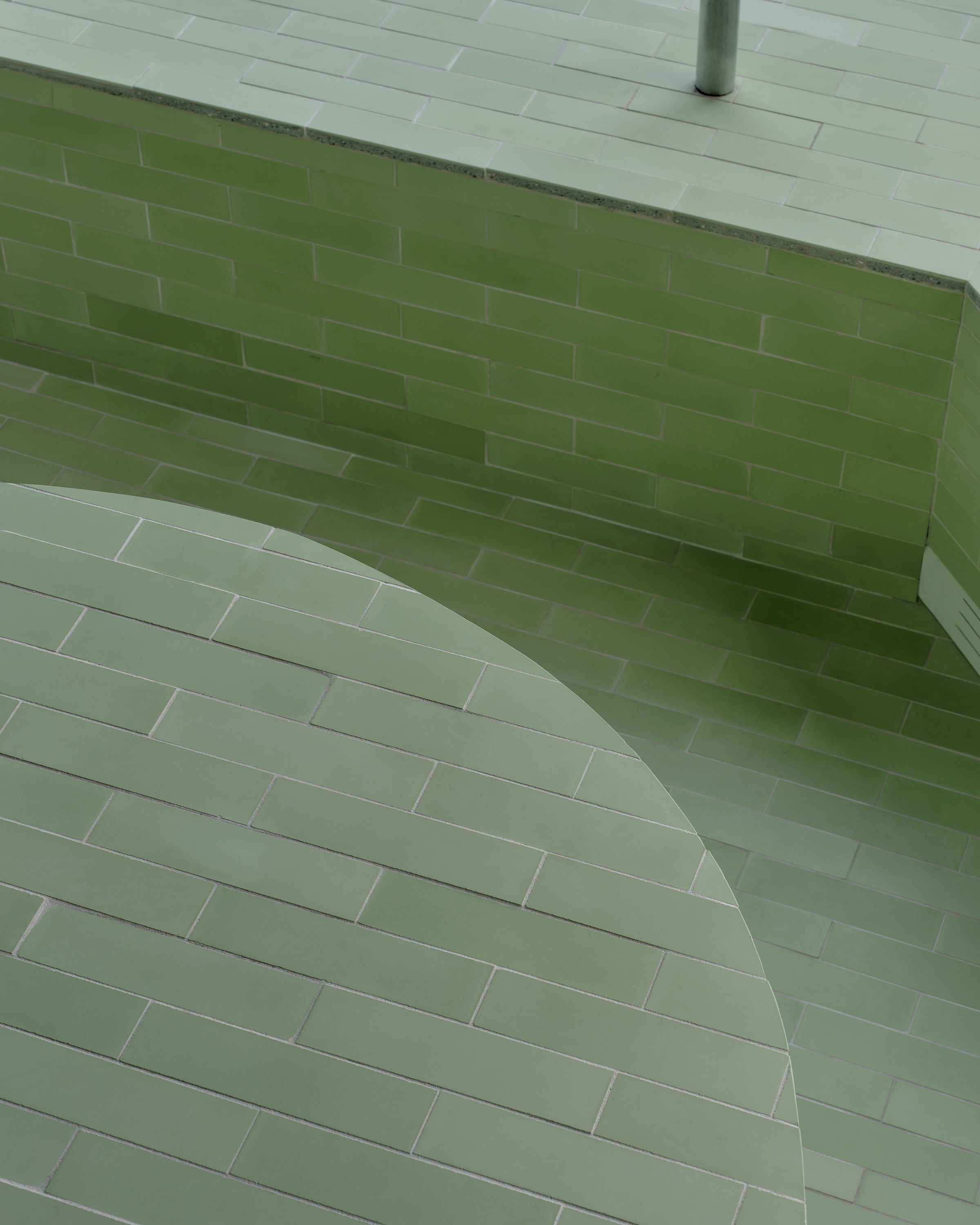 Brick pattern installed in the Madhappy Aspen store