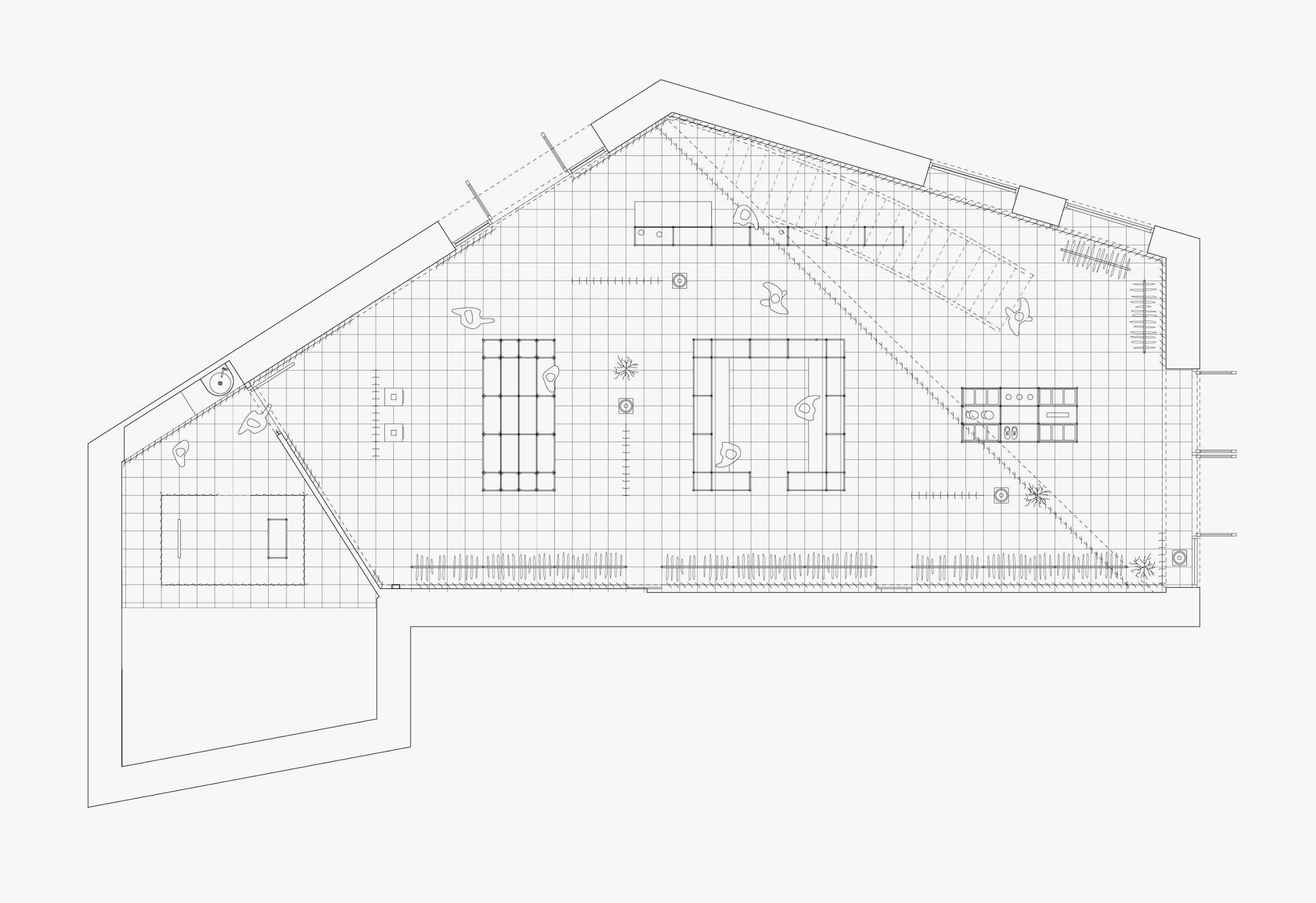 a black and white floor plan of a building .