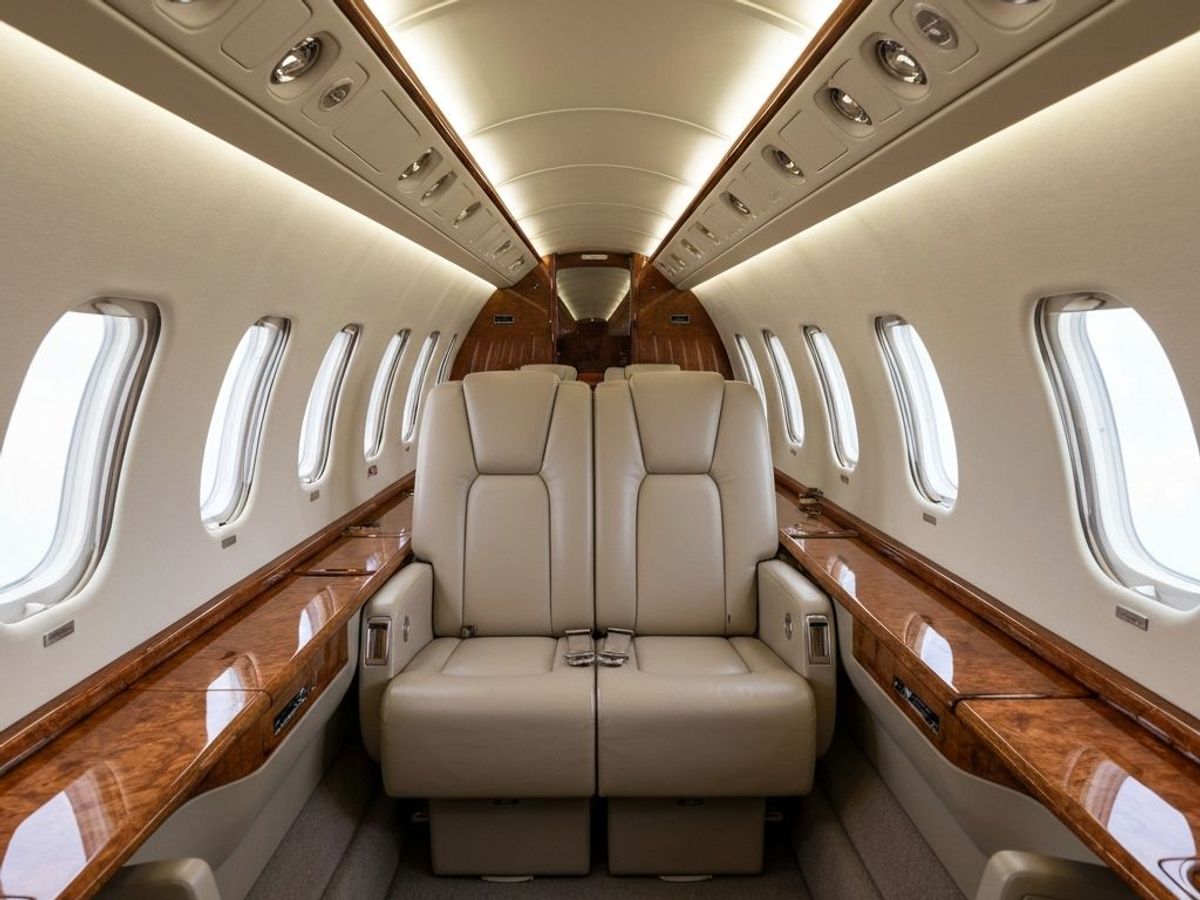 Interior del Bombardier Challenger 350
