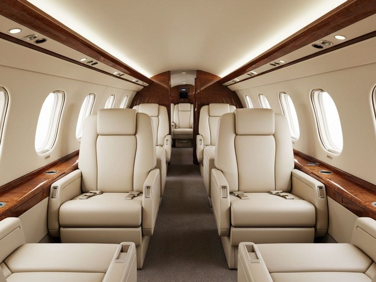 Interior del Dassault Falcon 8X