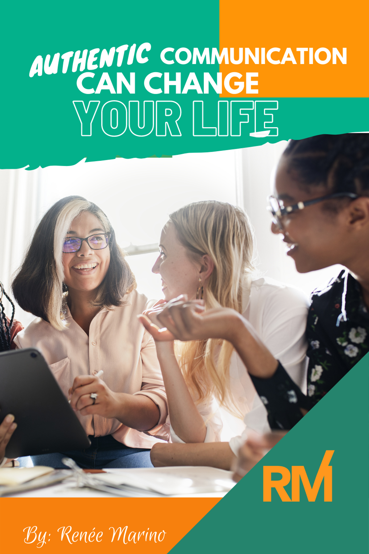 Blog title graphic: three women smiling and talking together over a tablet.