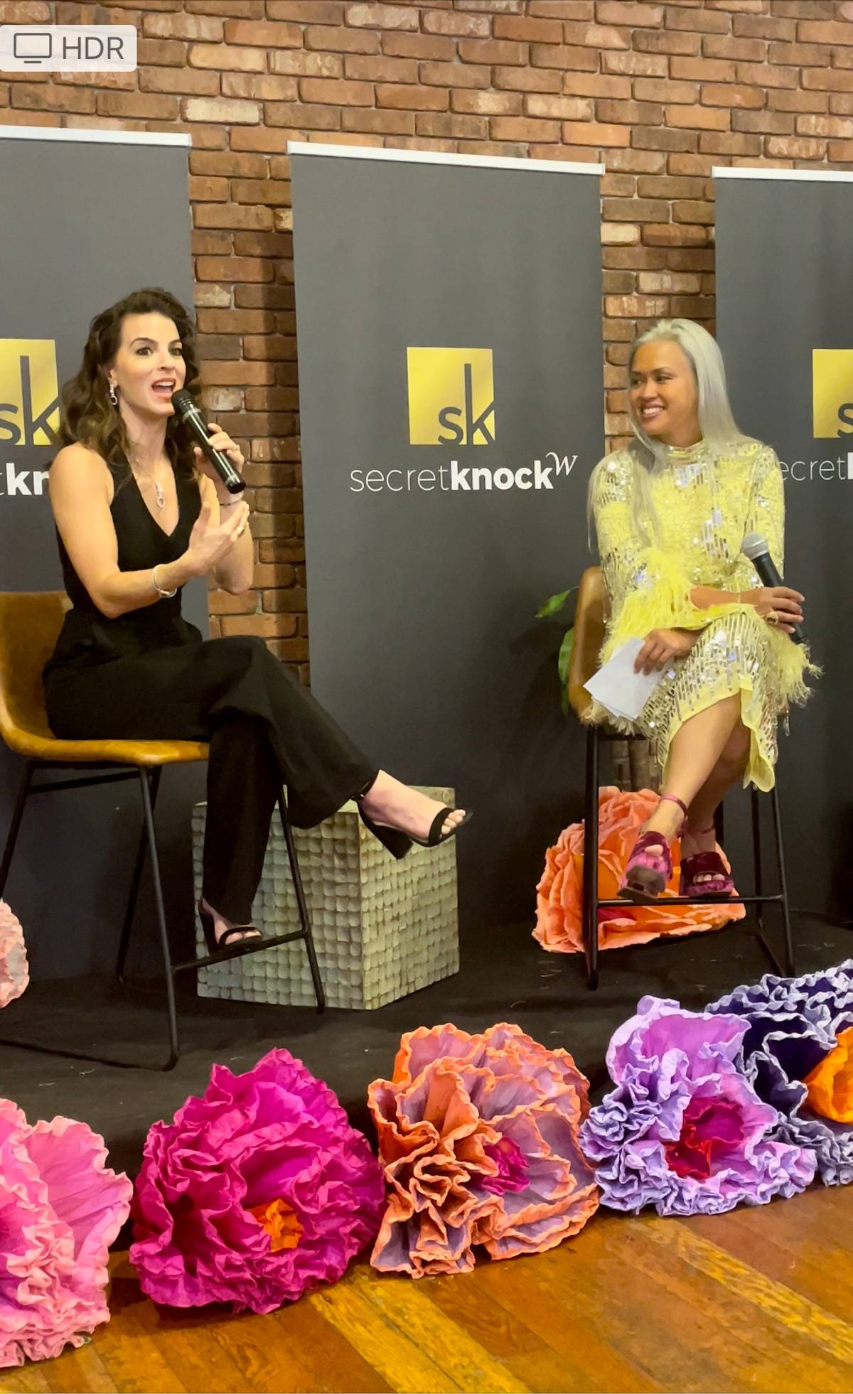 Renée Marino speaking at the Secret Knock entrepreneur event