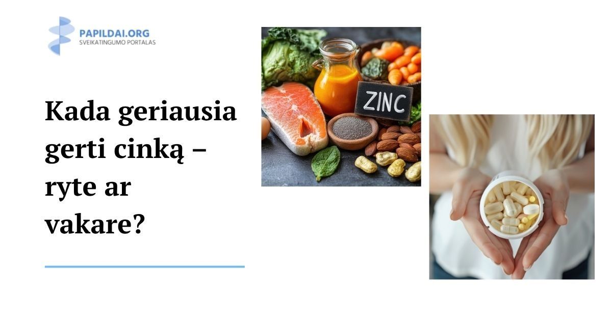 Kada geriausia gerti cinką – ryte ar vakare?