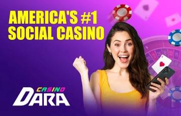Dara Casino advert "America's #1 Social Casino"