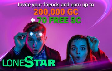A screenshot showing LoneStar's refer-a-friend bonus