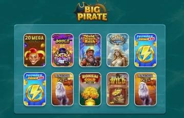 Some of the games available on Big Pirate