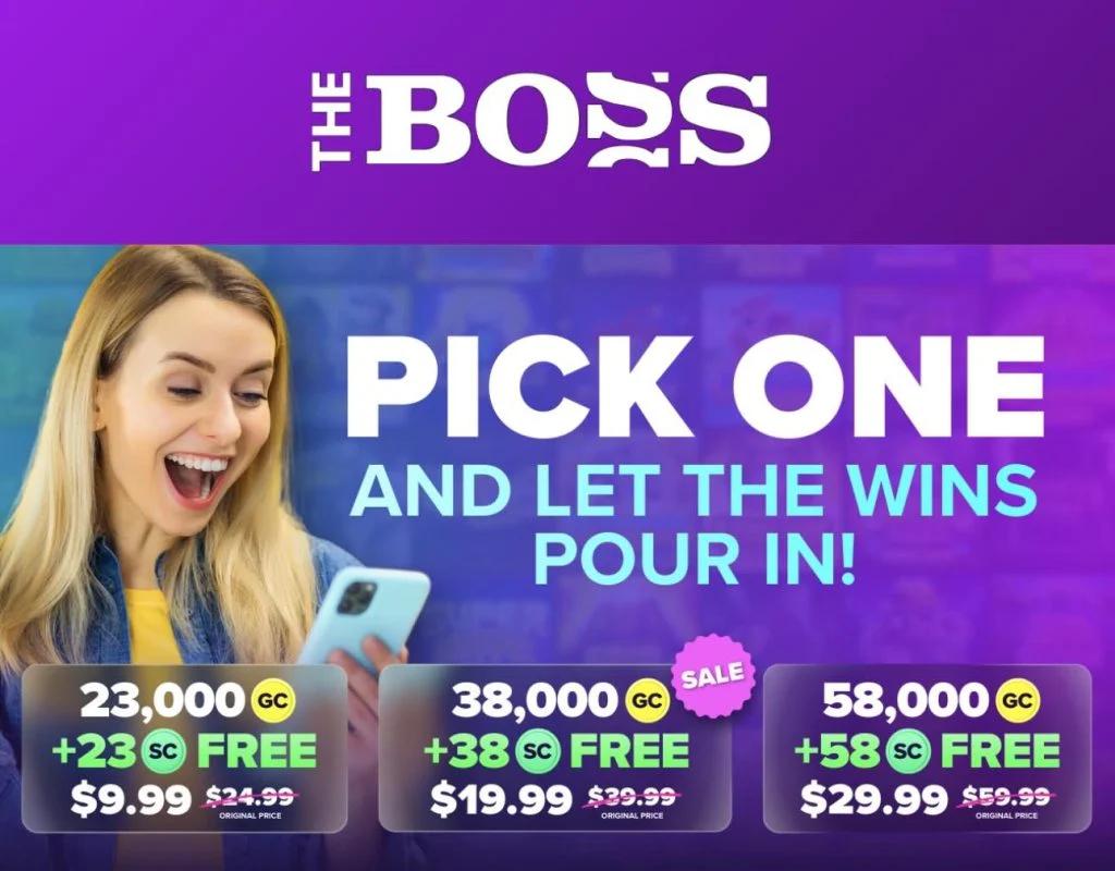 The first purchase bonus options at The Boss Casino