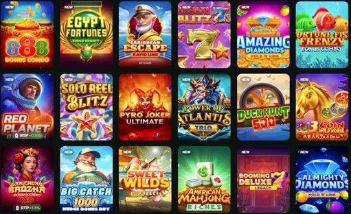 A selection of slots available at Stormrush