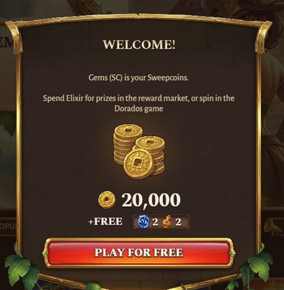 The free welcome offer at Dorados