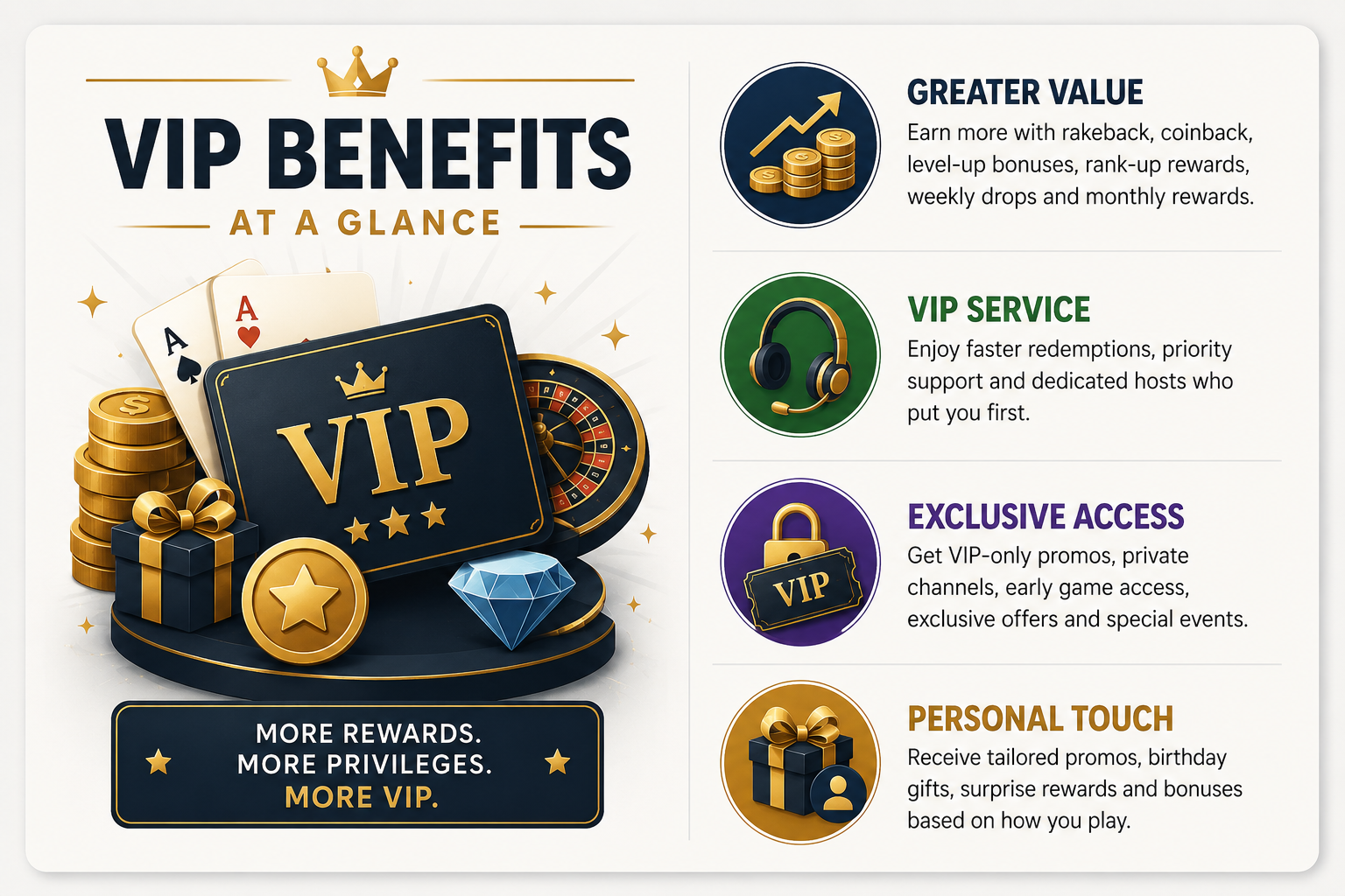 VIP Benefits at a Glance