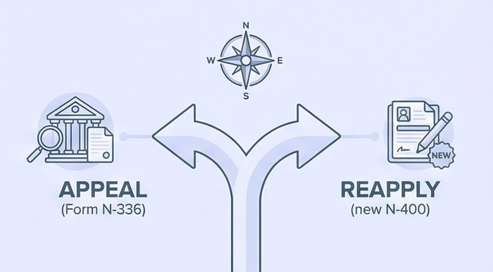 N-400 Denial Appeal vs Reapply Decision | Immiva