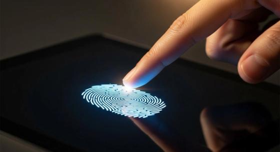 A person placing their finger on a digital scanner to capture fingerprints during a USCIS biometrics appointment for immigration processing