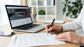 Starting a Business on J-2 EAD | Immiva Entrepreneur signing LLC formation documents for J-2 EAD business