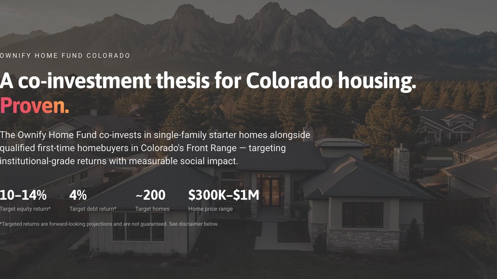A co-investment thesis for Colorado Housing