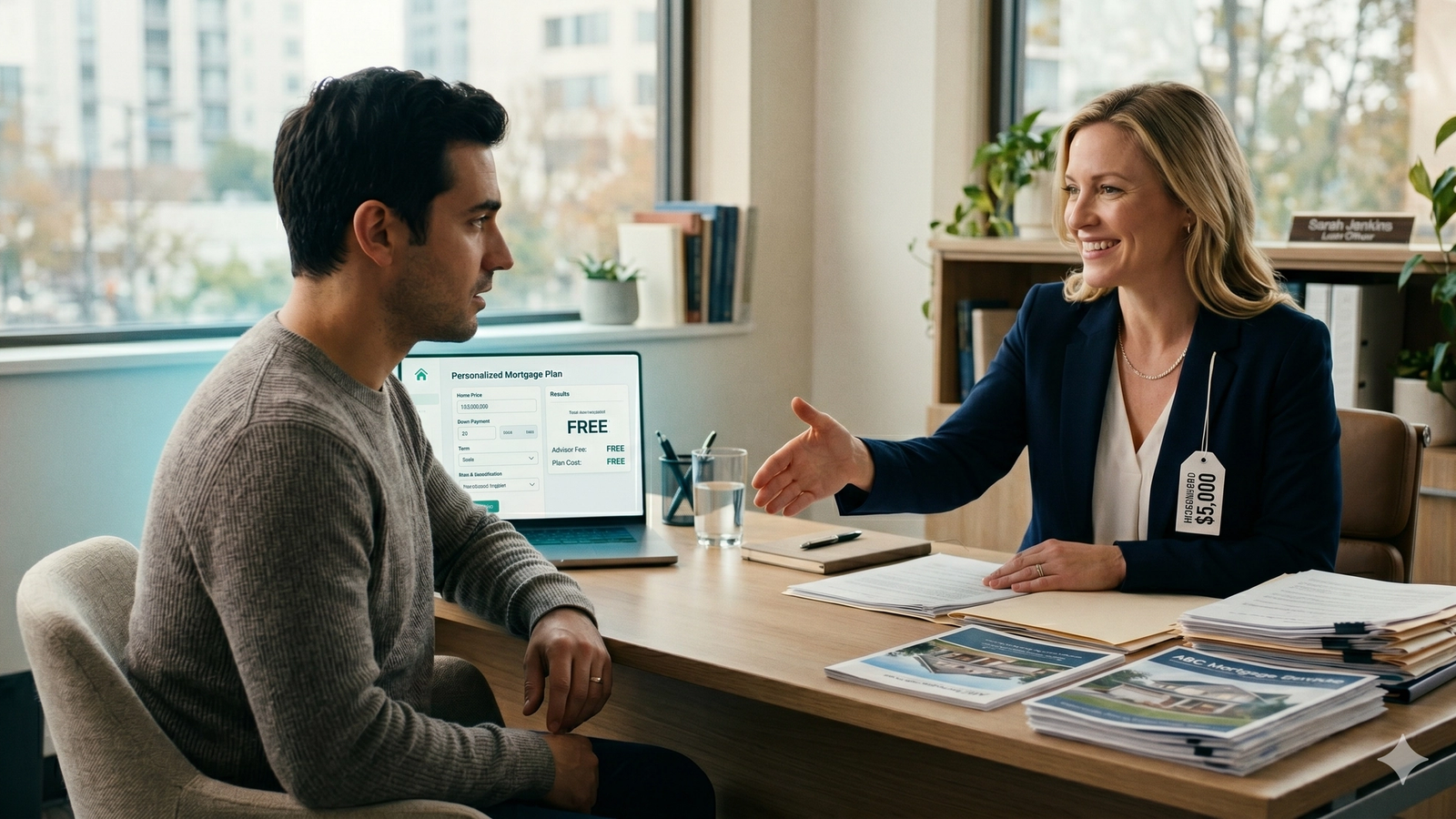 A commission-based mortgage loan officer compared to free AI based advice
